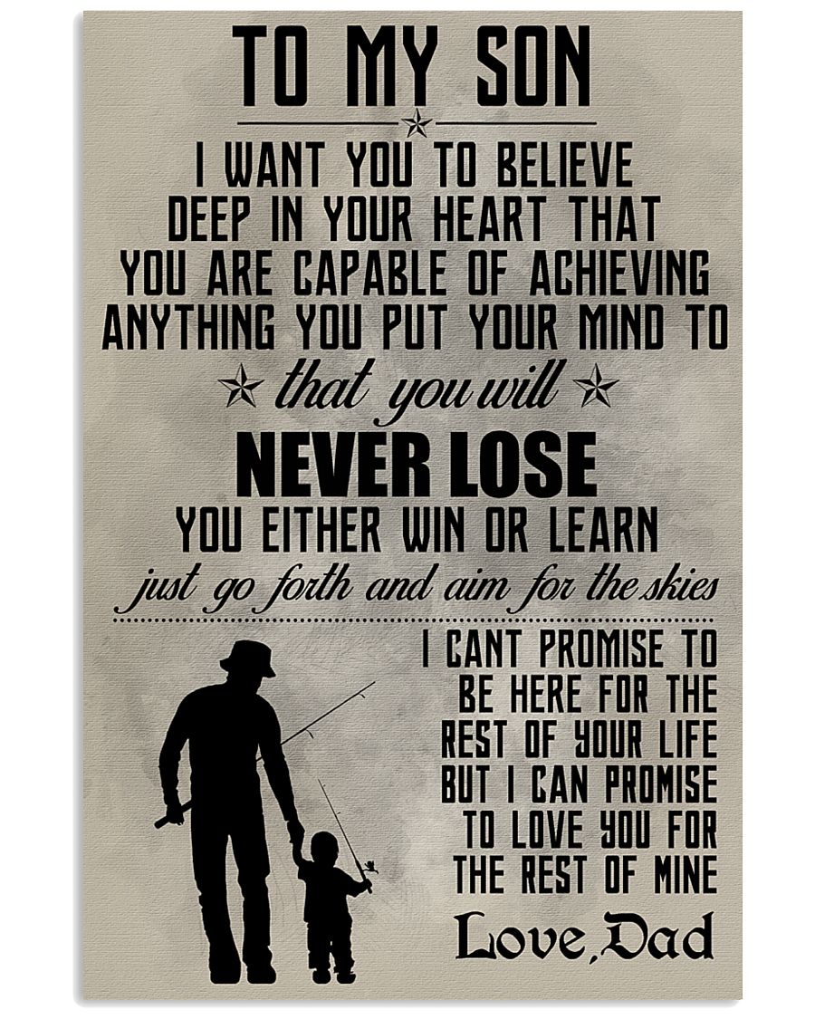 FISHING POSTER - TO MY SON 11x17 Poster