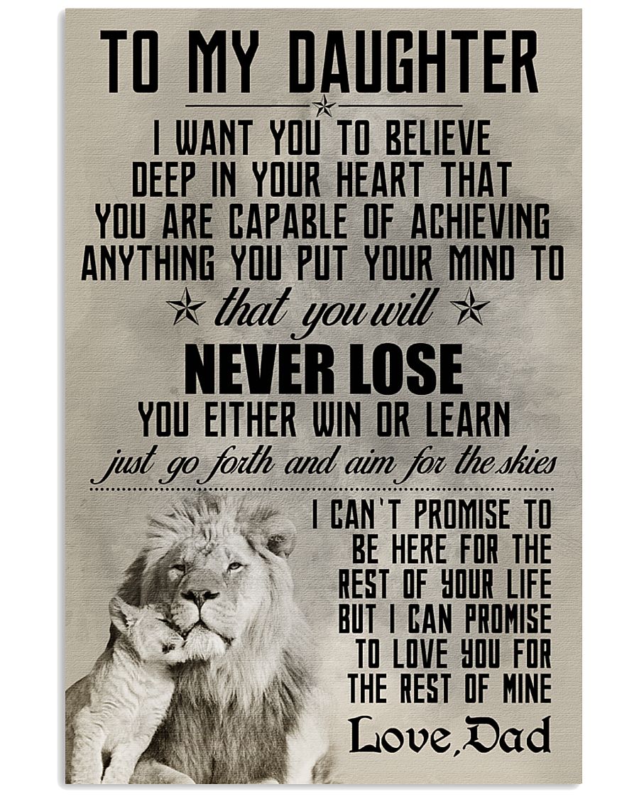 LION - TO MY DAUGHTER 16x24 Poster