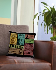LION Square Pillowcase aos-pillow-square-front-lifestyle-03