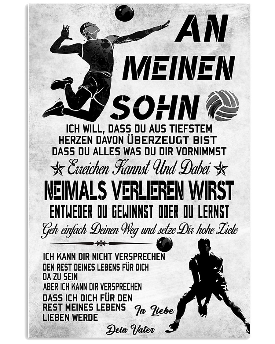volleyball poster-to son-never lose german vs3 11x17 Poster