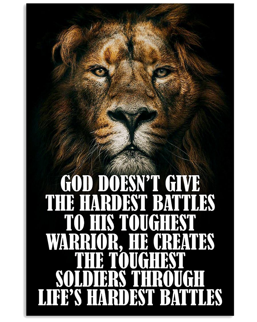 LION - GOD DOESN'T GIVE 16x24 Poster