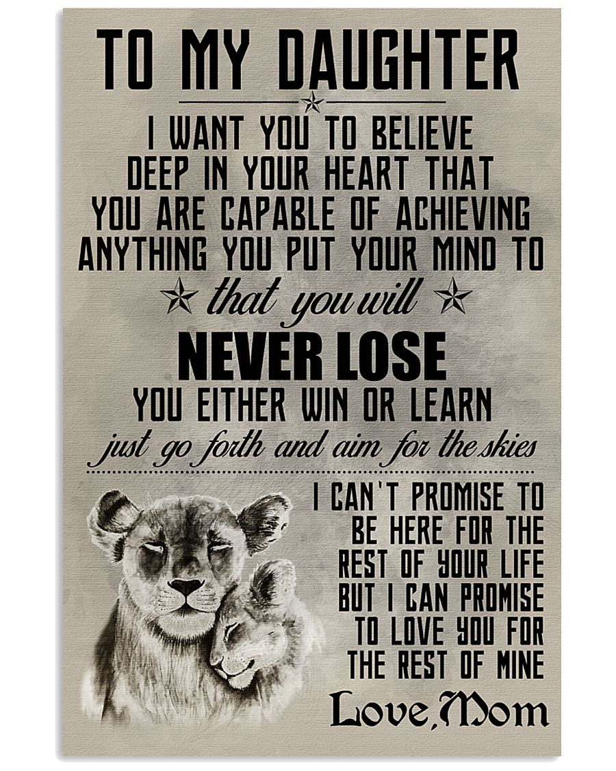LION - TO MY DAUGHTER 16x24 Poster