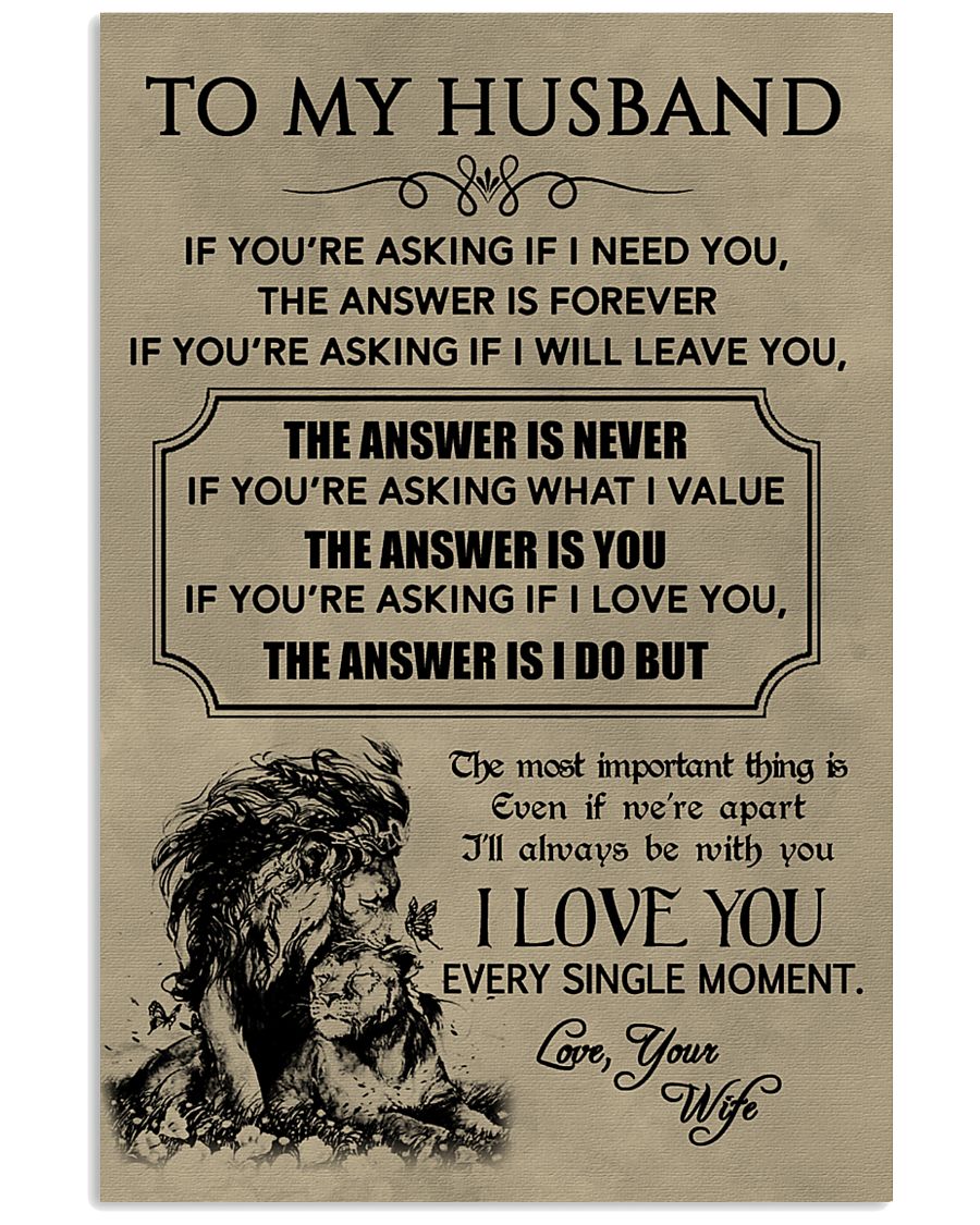 LION - TO MY HUSBAND 16x24 Poster