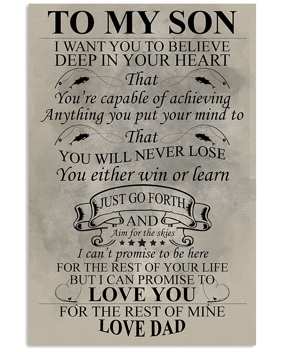 FISHING POSTER - TO MY SON 11x17 Poster