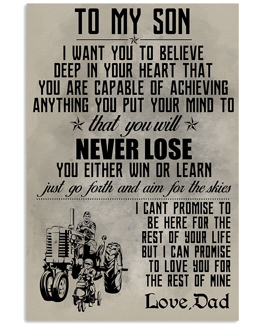 TO MY SON - FARMER POSTER 11x17 Poster
