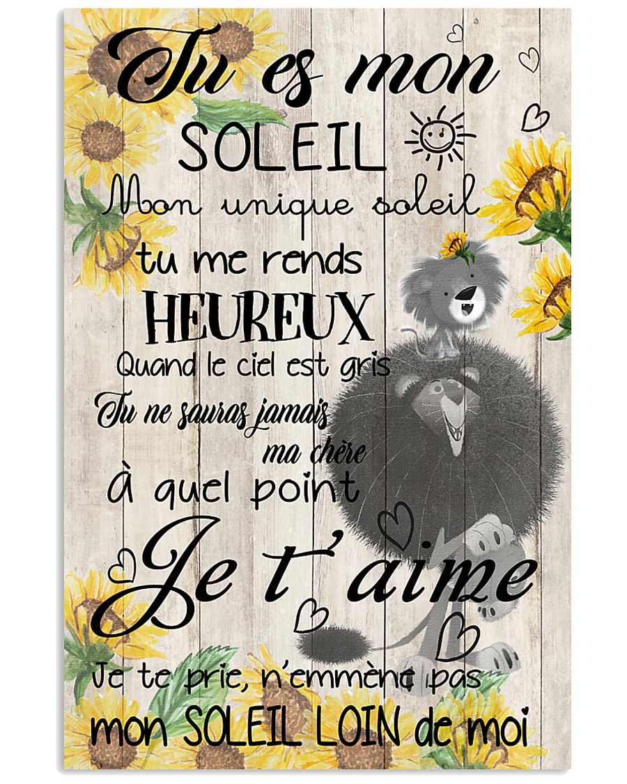 lion poster - You are my sunshine - french vs 11x17 Poster