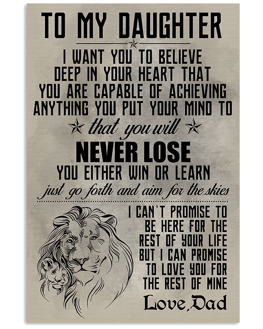 LION - TO MY DAUGHTER 16x24 Poster