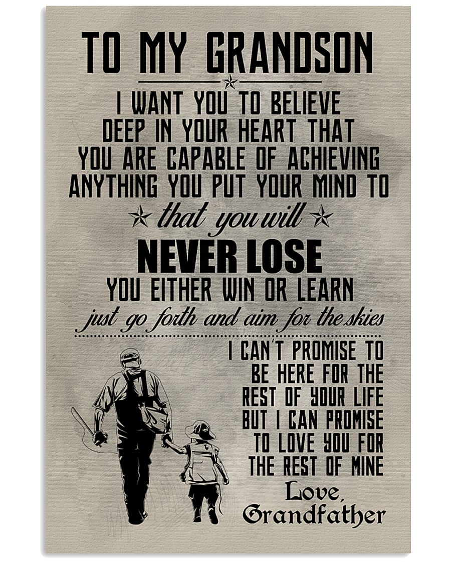 FISHING POSTER TO GRANDSON N034 11x17 Poster