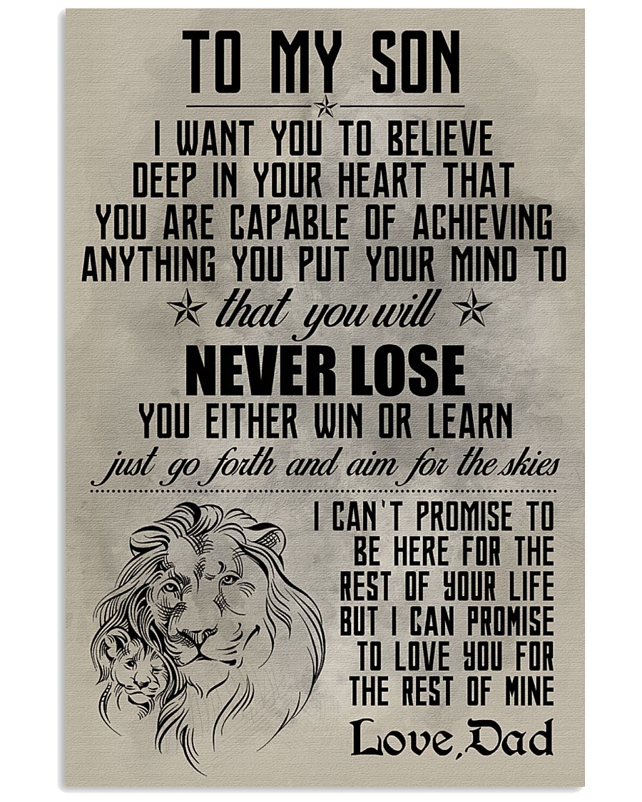 LION - TO MY SON 16x24 Poster