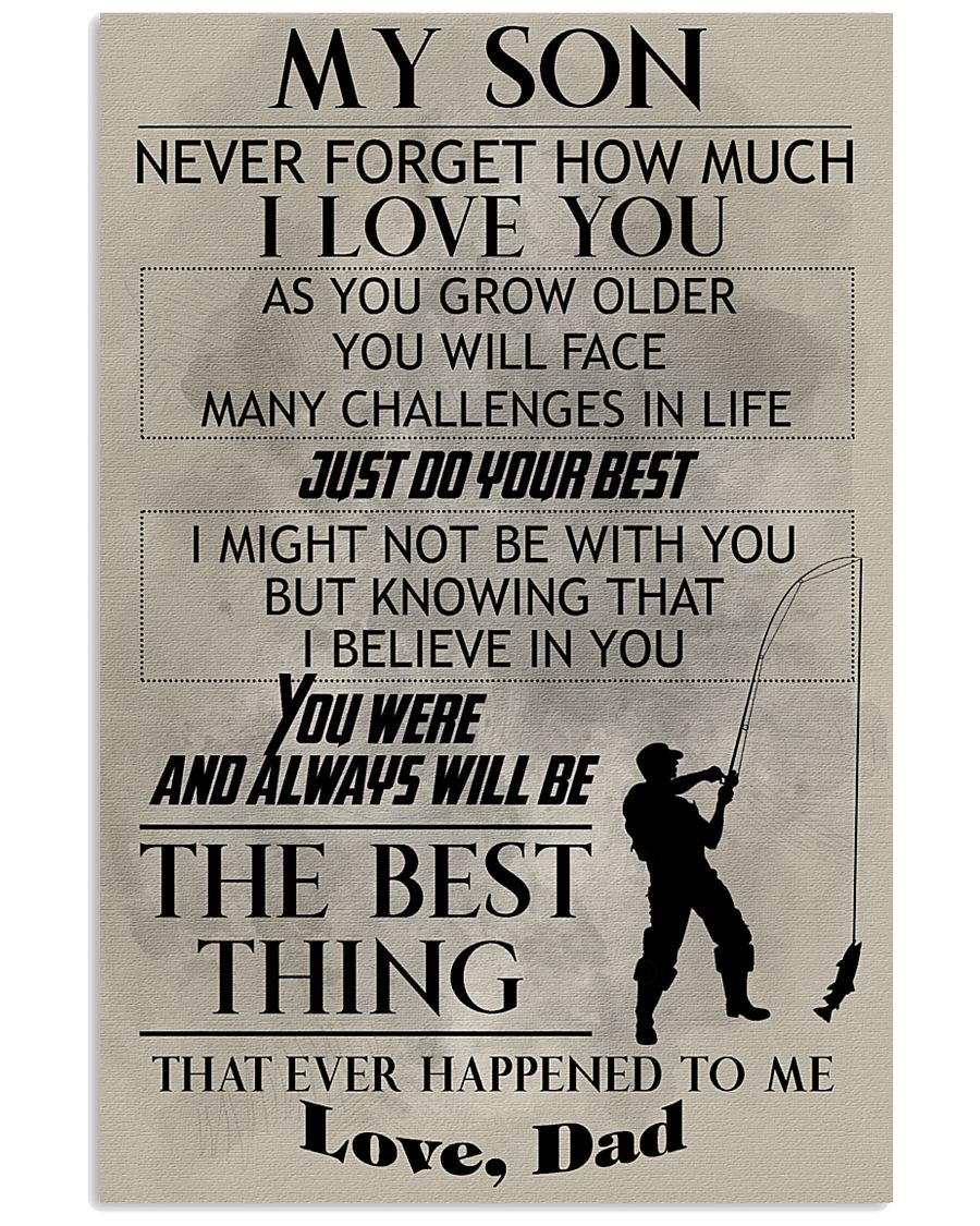 FISHING POSTER - TO MY SON 11x17 Poster
