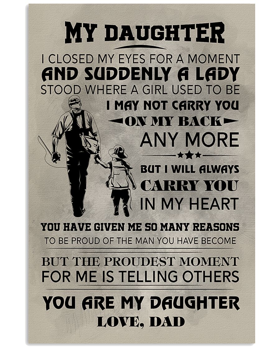 FISHING POSTER FOR DAUGHTER 11x17 Poster