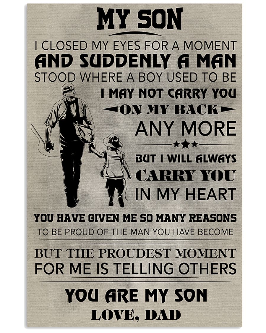 FISHING POSTER - TO MY SON 11x17 Poster