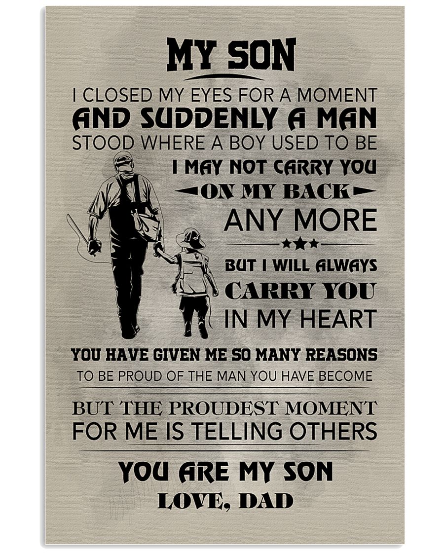 FISHING POSTER - TO MY SON 11x17 Poster