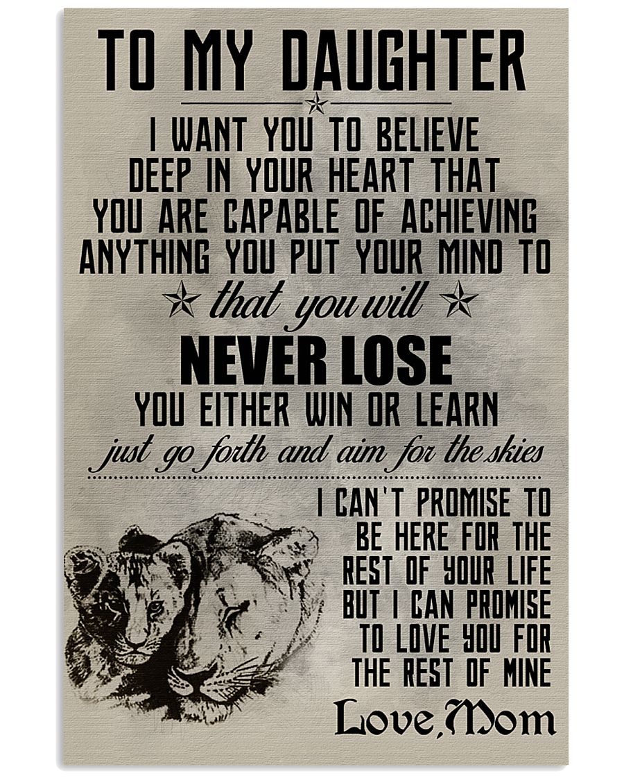 LION - TO MY DAUGHTER 16x24 Poster