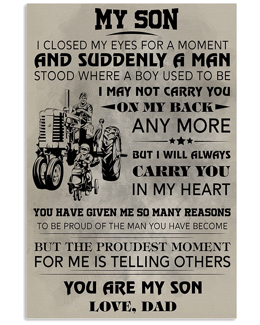 FARMER POSTER - TO MY SON 11x17 Poster