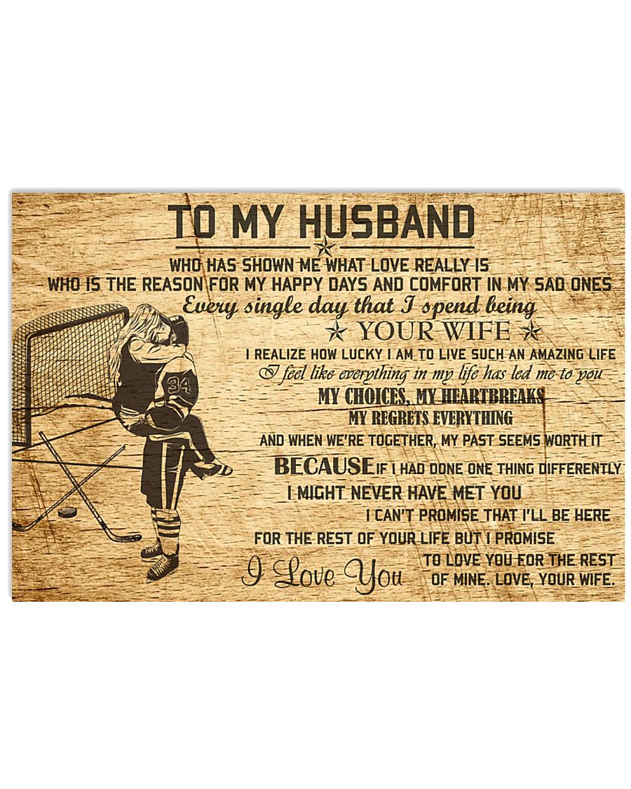 HOCKEY - TO MY HUSBAND 24x16 Poster