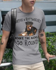 Coffee & Rottweilers make the world go round - for Rottweiler lover Classic T-Shirt apparel-classic-tshirt-lifestyle-front-111