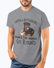 Coffee & Rottweilers make the world go round - for Rottweiler lover Classic T-Shirt apparel-classic-tshirt-lifestyle-front-91