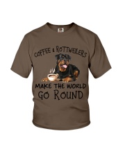 Coffee & Rottweilers make the world go round - for Rottweiler lover Youth T-Shirt tile