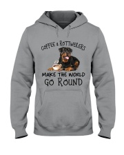Coffee & Rottweilers make the world go round - for Rottweiler lover Hooded Sweatshirt tile