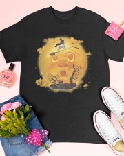 Pug Fun Halloween Moon Classic T-Shirt apparel-classic-tshirt-lifestyle-front-185