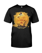 Pug Fun Halloween Moon Classic T-Shirt front