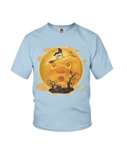 Pug Fun Halloween Moon Youth T-Shirt tile
