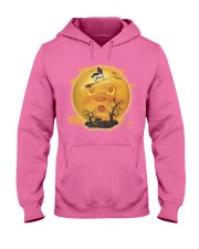 Pug Fun Halloween Moon Hooded Sweatshirt tile
