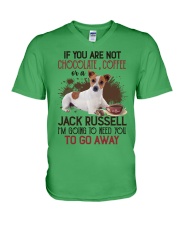 Jack Russell You Are Not Chocolate Or Coffee V-Neck T-Shirt tile