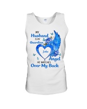 Husband is my guardian angel personalized Unisex Tank tile