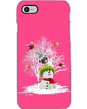 Pug And Snow Man Happy Christmas Phone Case tile