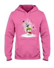Pug And Snow Man Happy Christmas Hooded Sweatshirt tile
