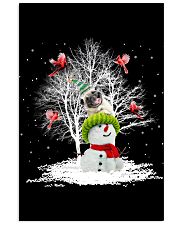 Pug And Snow Man Happy Christmas Vertical Poster tile