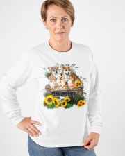 Corgis sitting on a car sunflower - for corgi lover Long Sleeve Tee apparel-long-sleeve-tee-lifestyle-front-40