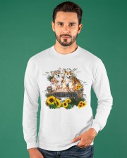 Corgis sitting on a car sunflower - for corgi lover Long Sleeve Tee apparel-long-sleeve-tee-lifestyle-front-43
