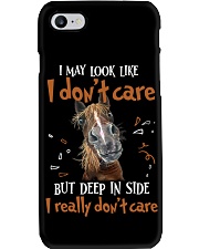 Horse i may look like i don't care Phone Case tile