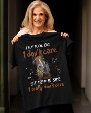 Horse i may look like i don't care Classic T-Shirt apparel-classic-tshirt-lifestyle-front-118