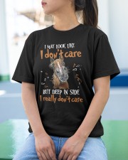Horse i may look like i don't care Classic T-Shirt apparel-classic-tshirt-lifestyle-front-213