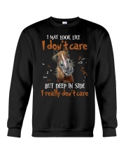 Horse i may look like i don't care Crewneck Sweatshirt tile