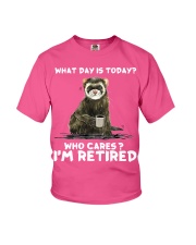 Ferret I Am Retired Youth T-Shirt tile