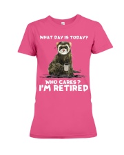 Ferret I Am Retired Premium Fit Ladies Tee tile