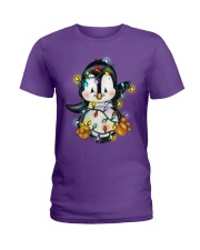 Penguin Christmas Colors Ladies T-Shirt tile