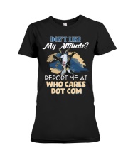 Goat don't like my attitude Premium Fit Ladies Tee tile