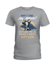 Goat don't like my attitude Ladies T-Shirt tile