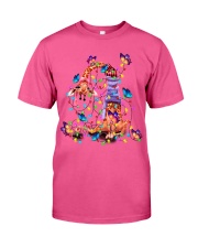 Giraffe Butterflies Christmas Lights Classic T-Shirt tile