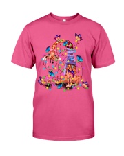 Giraffe Butterflies Christmas Lights Premium Fit Mens Tee tile