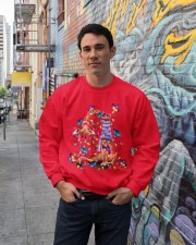Giraffe Butterflies Christmas Lights Crewneck Sweatshirt lifestyle-unisex-sweatshirt-front-2