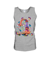 Giraffe Butterflies Christmas Lights Unisex Tank tile