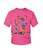 Giraffe Butterflies Christmas Lights Youth T-Shirt tile