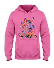 Giraffe Butterflies Christmas Lights Hooded Sweatshirt tile